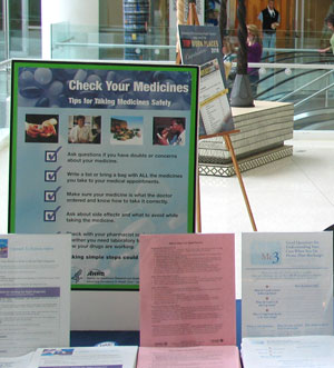Patient Safety Fair posters at Penn Medicine's Perelman Center